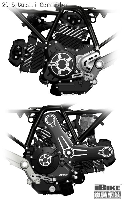9-77 DUCATI SCRAMBLER SKETCH ENGINE